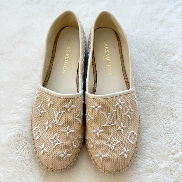 NEW!!! Louis Vuitton women canvas espadrilles LV print size 41 EU Retail 900$ - Picture 1 of 9